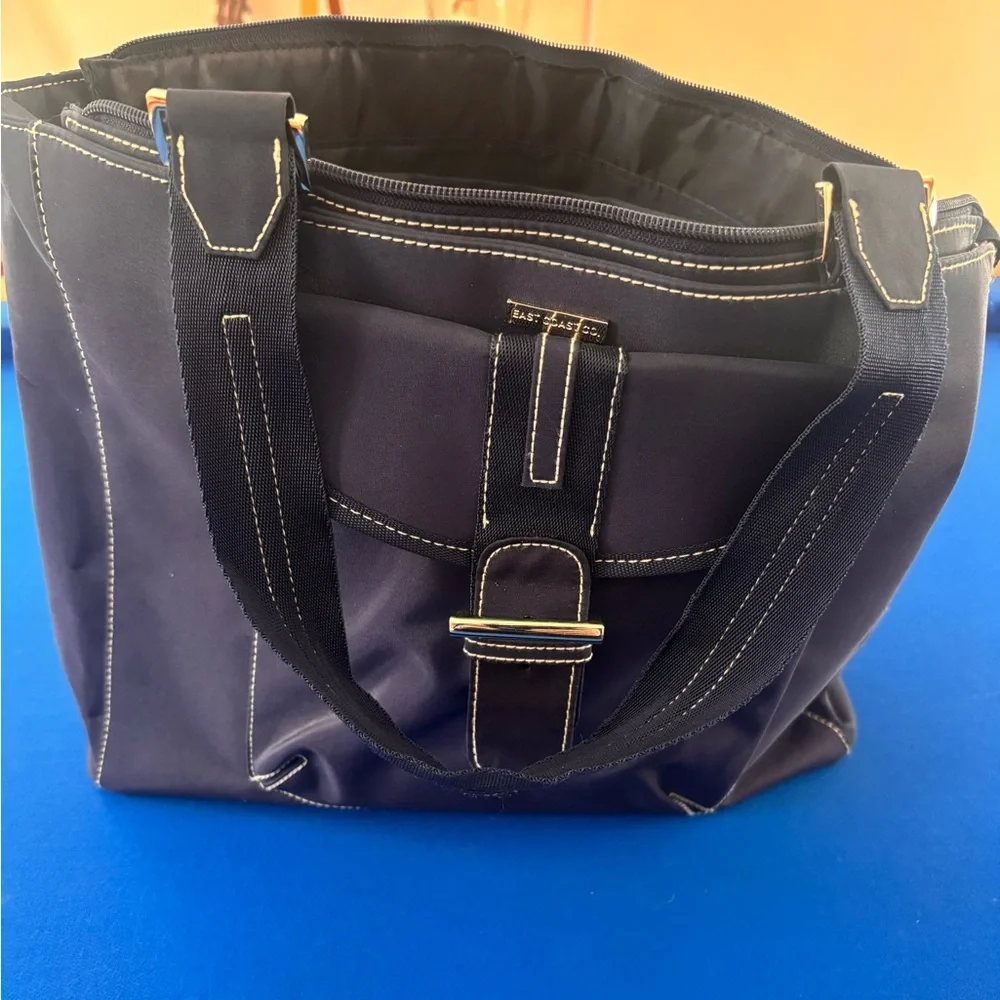 East Coast Co navy blue Nylon Shoulder / tote Bag